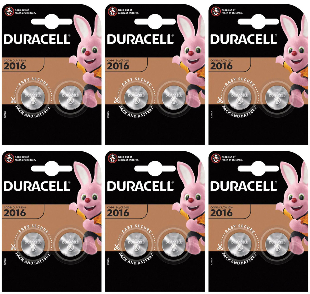 Duracell Батарейка CR2016, Литиевый тип, 1,5 В, 12 шт #1