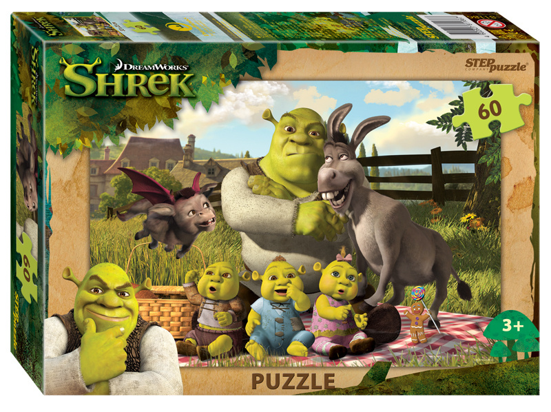 Пазл для детей Step puzzle 60 деталей, элементов: Shrek #1