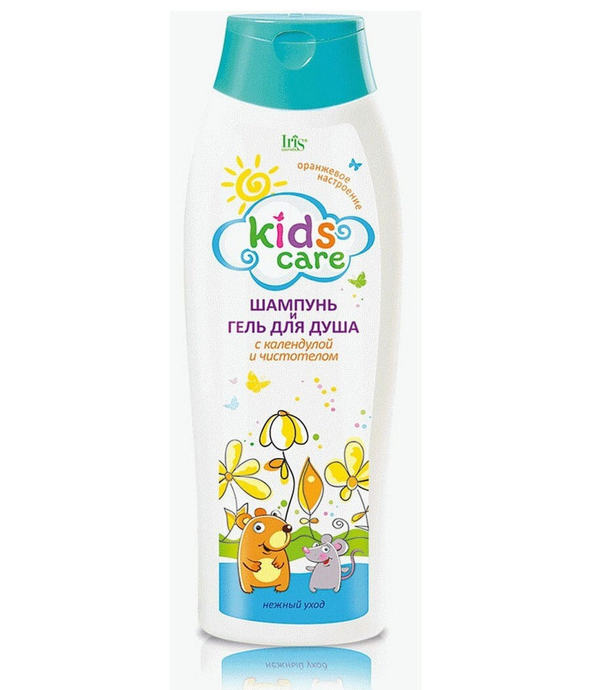 Iris Шампунь для волос и гель для душа детский KIDS CARE с календулой и чистотелом, 400 мл  #1