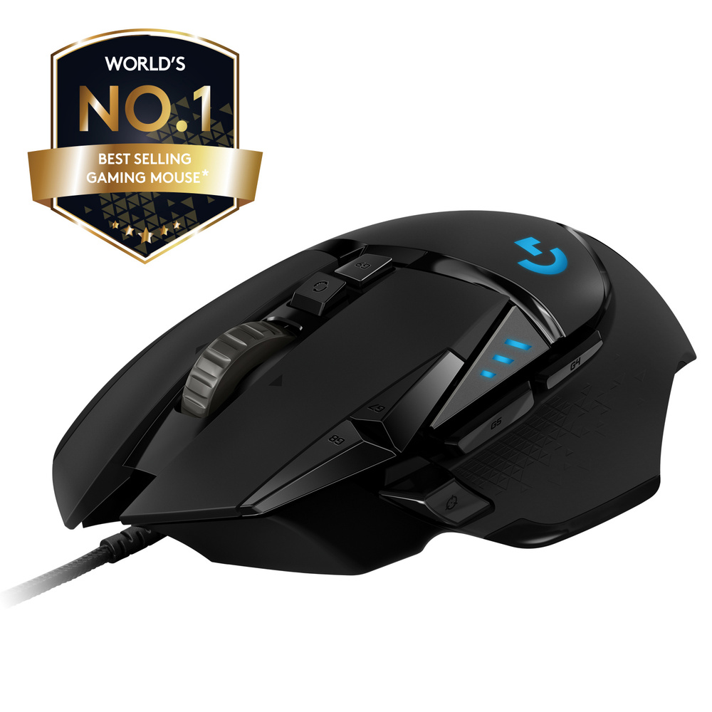 Игровая мышь проводная Logitech G502 Hero_464358383 910-005470, черный -  купить по выгодной цене в интернет-магазине OZON (659749913)