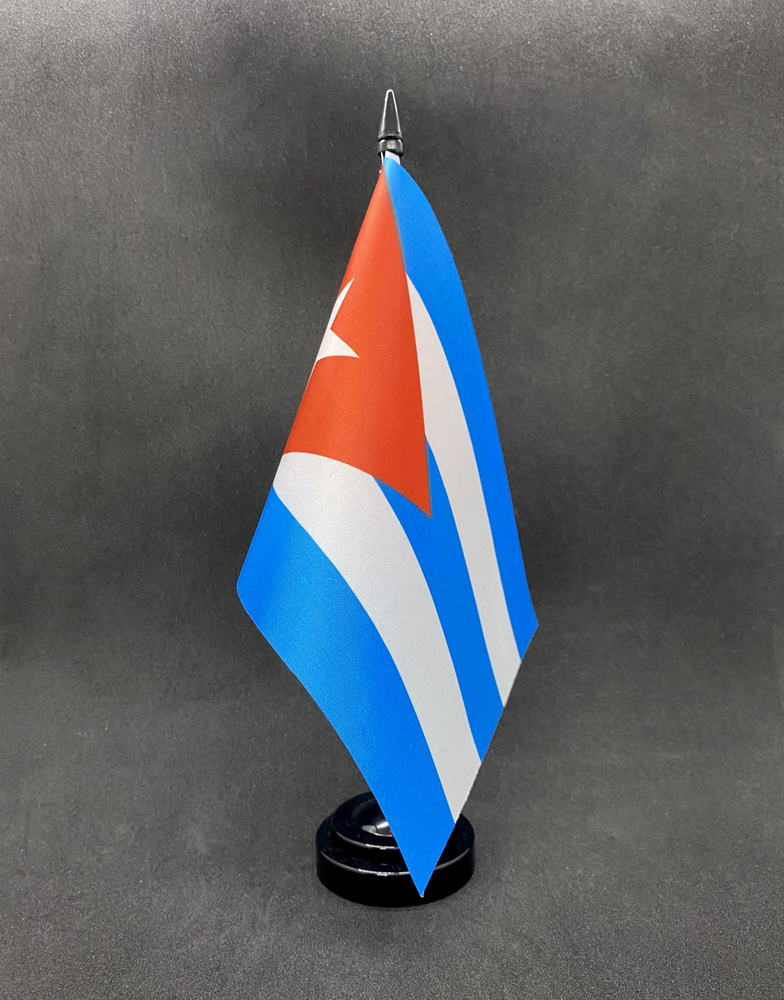 Куба. Настольный флаг на подставке, 30 см #1