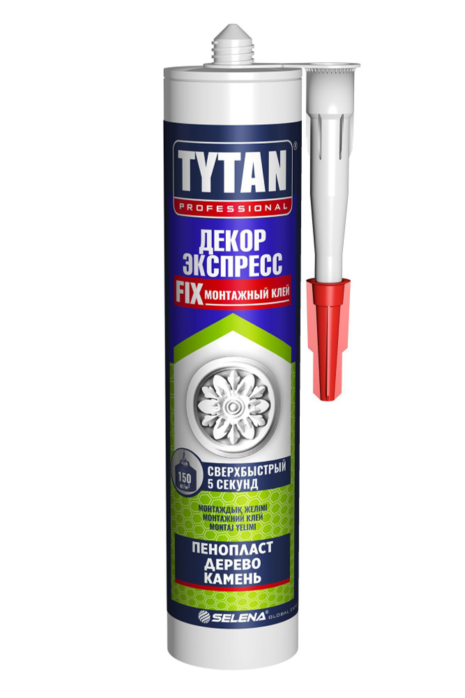 Монтажный клей Tytan Professional Декор Экспресс (пенопласт, дерево, камень) супер-белый 310мл  #1