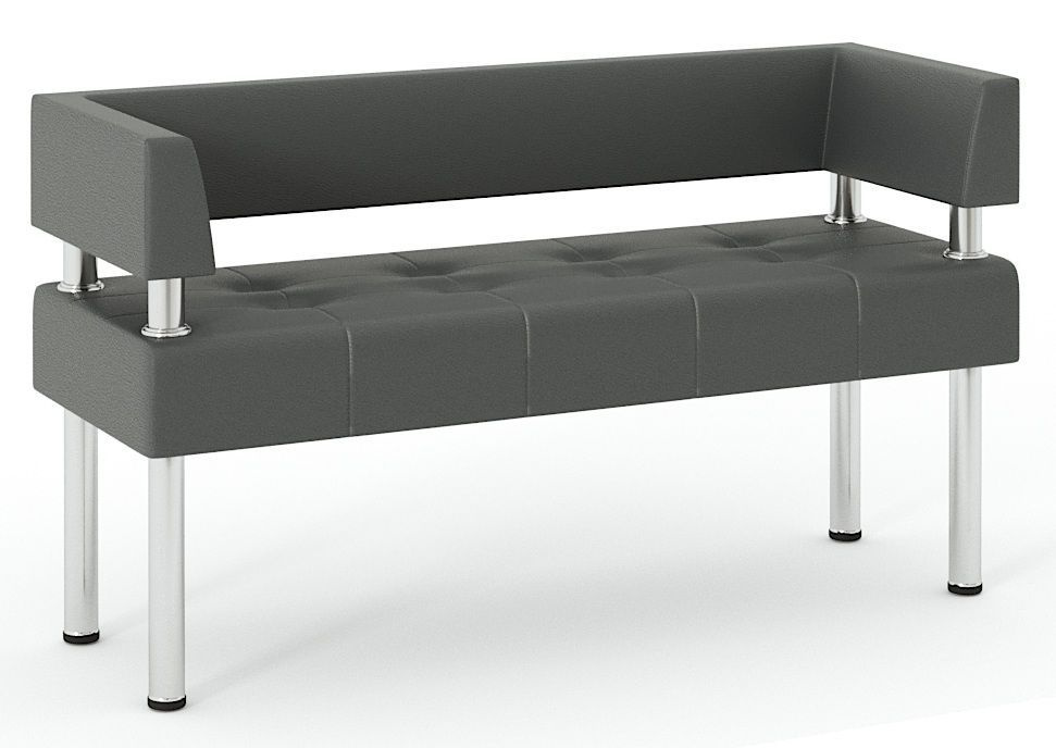 Прямой диван, механизм Нераскладной, 100х60х79 см,серый #1