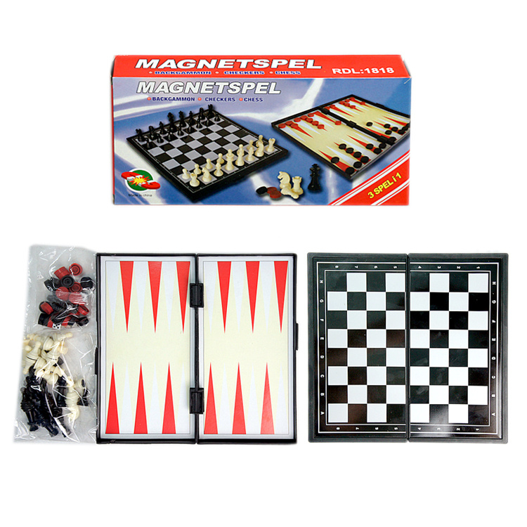 Настольная игра 3 в 1 (нарды, шахматы, шашки) MAGNETSPEL #1