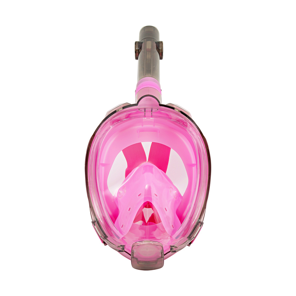 Полнолицевая маска для плавания (снорклинга) SARGAN Галактика Премиум цвет розовый/прозрачный Размер #1