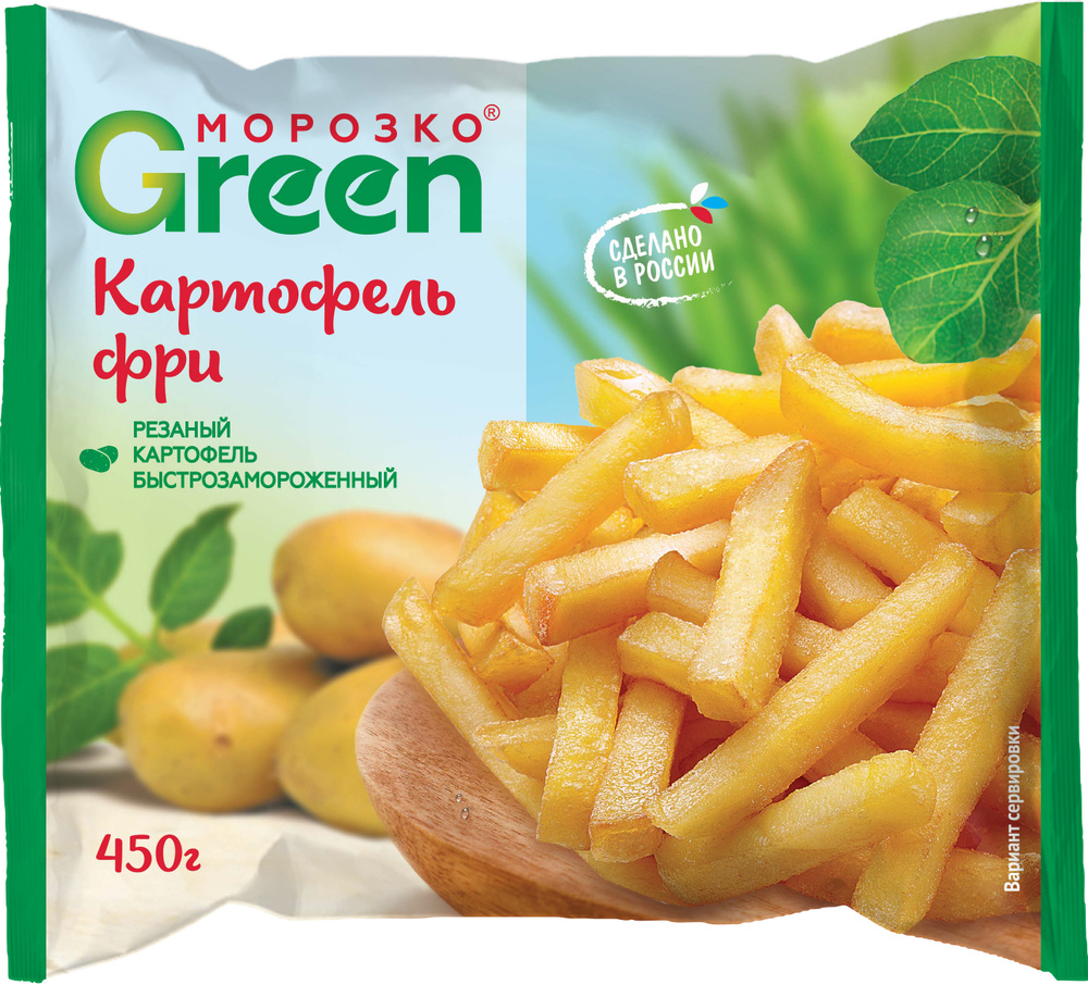Картофель фри Морозко Green, замороженный, 450 г - купить с доставкой ...