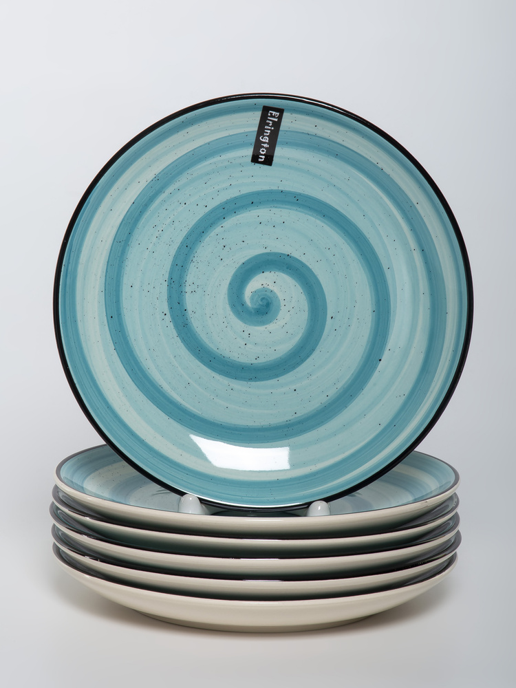 Elrington Набор тарелок, 6 шт, Керамика, диаметр 19 см #1