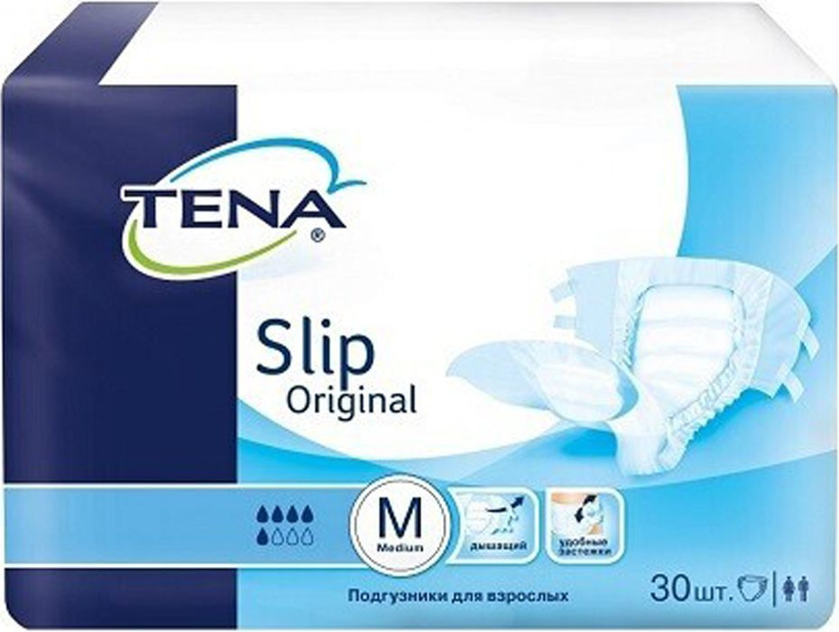 TENA Slip Original Подгузники для взрослых M(2) 75-120см 5 капель(30 шт)  #1