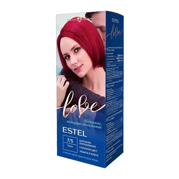 Estel Стойкая крем-краска для волос Estel Love тон 7/5 Рубин EL7/5 #1