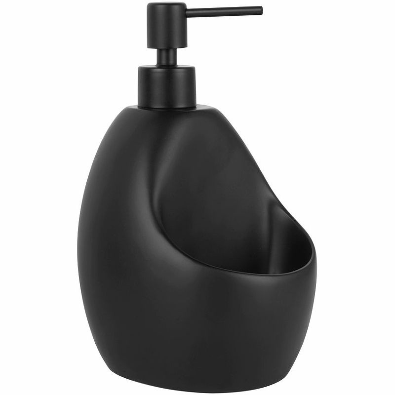 Дозатор для жидкого мыла WasserKRAFT K-8099BLACK с емкостью для губки Черный матовый  #1