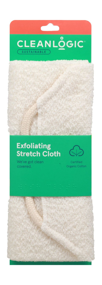 Растягивающаяся мочалка для тела из органического хлопка / Cleanlogic Sustainable Exfoliating Stretch #1