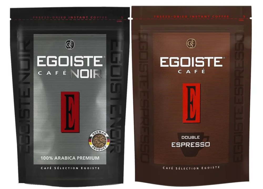 Кофе растворимый EGOISTE набор (Noir + Double Espresso), 70гр м.у. по одной шт  #1