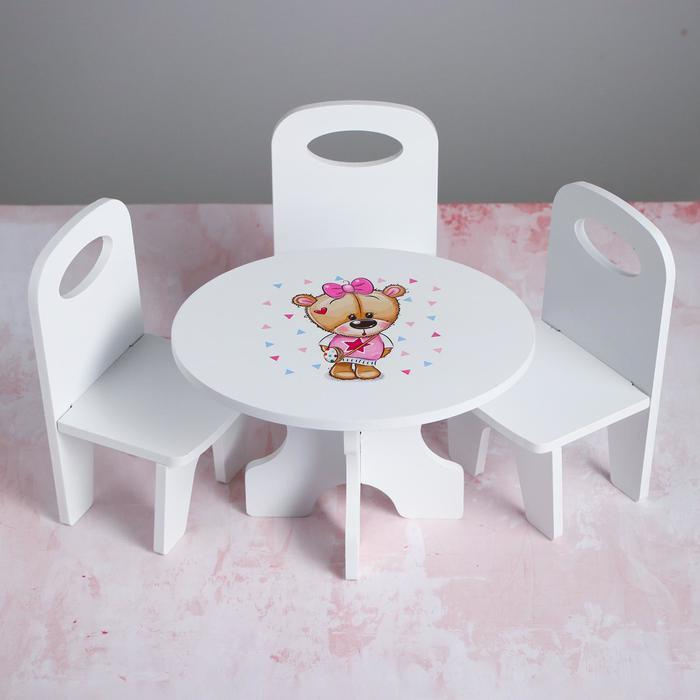 Набор стол+стулья, серия Мишутки #1