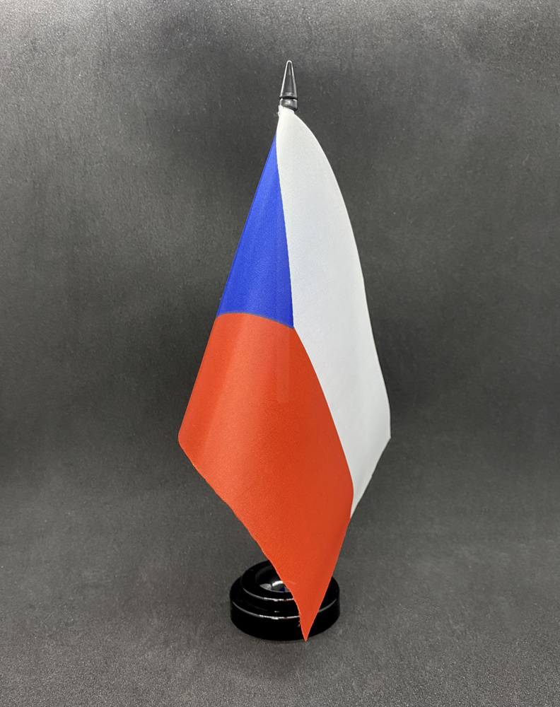 Чехия. Настольный флаг на подставке, 30 см #1