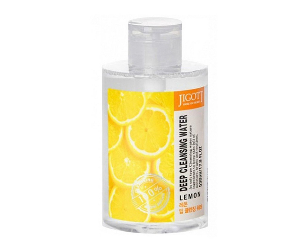 Очищающая вода с экстрактом лимона Deep Cleansing Water Lemon 530 мл. Jigott  #1