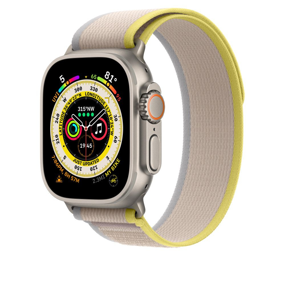 Ремешок нейлоновый Yellow/Beige Trail Loop Size M/L (Желтый/Бежевый) Apple Watch 49mm (42mm; 44mm; 45mm) #1