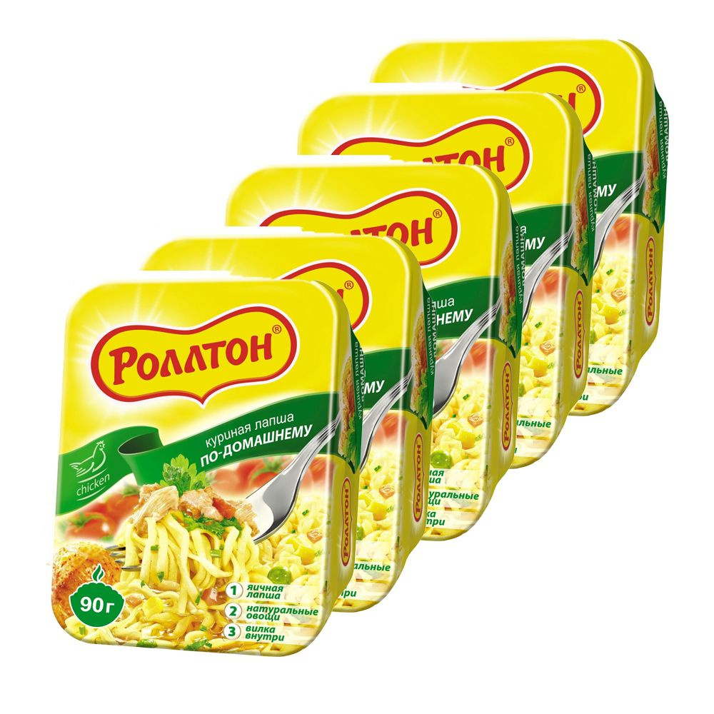Лапша Роллтон по-домашн. куриная (лоток) 90г - 5 шт - купить с ...