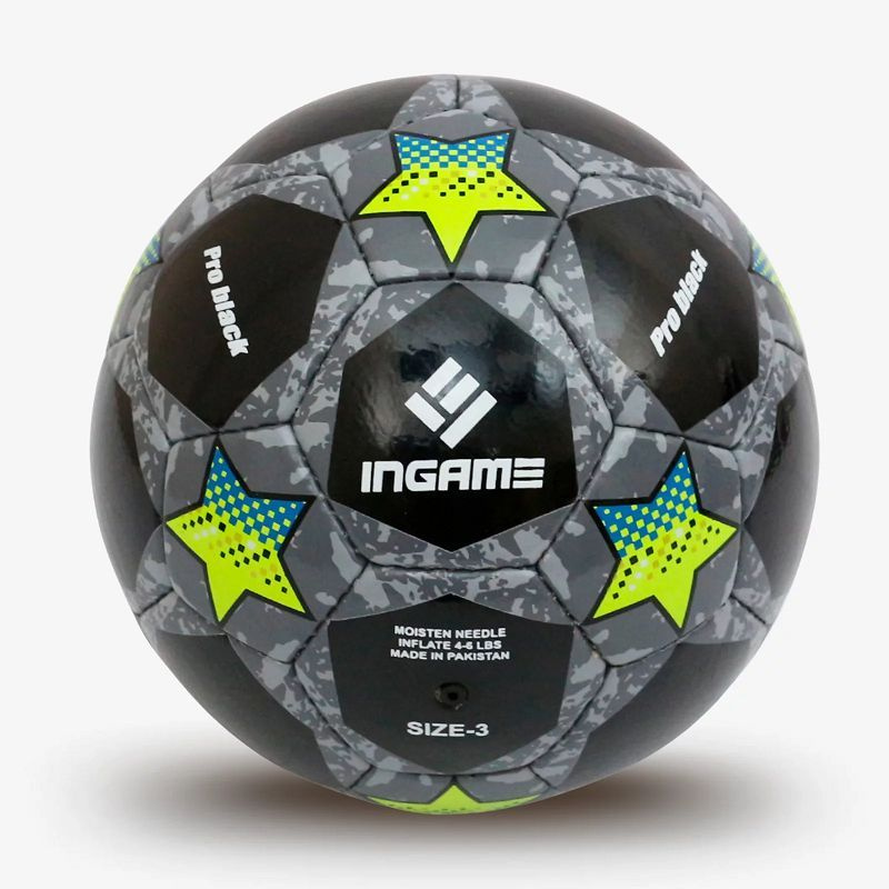 INGAME Футбольный мяч, 3 размер, черный #1