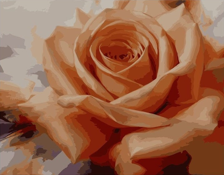 Картина по номерам на холсте 40х50 40 x 50 на подрамнике "Большая чайная роза" DVEKARTINKI  #1