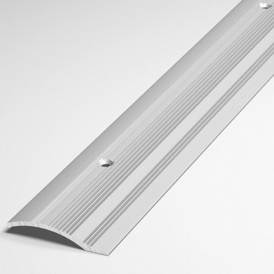 Порог напольный разноуровневый 40x10 мм, длина 0,9 м, профиль-порожек алюминиевый Лука ПР 02, анод серебро #1