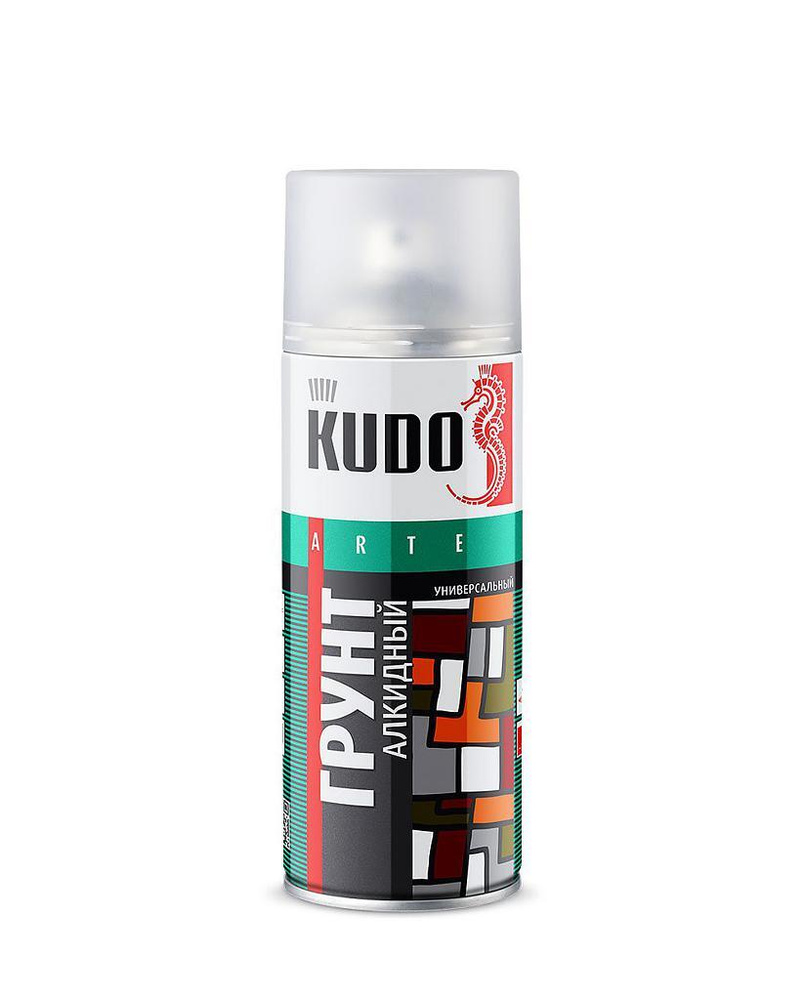 Грунт универсальный алкидный 520 мл аэрозоль KUDO, красно-коричневый, эмаль, защита сварных швов, антикоррозийная #1