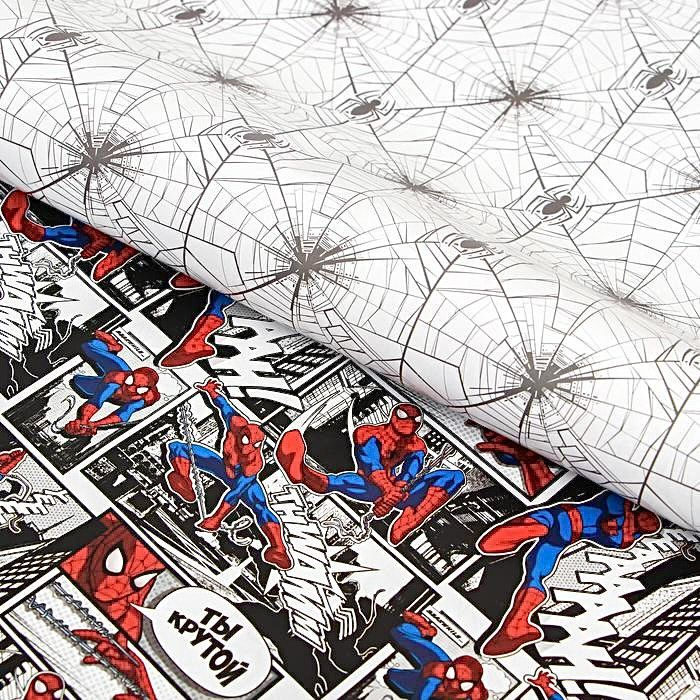 Упаковочная бумага для подарков Человек паук супер герои для детей 1 лист 60х90см  #1