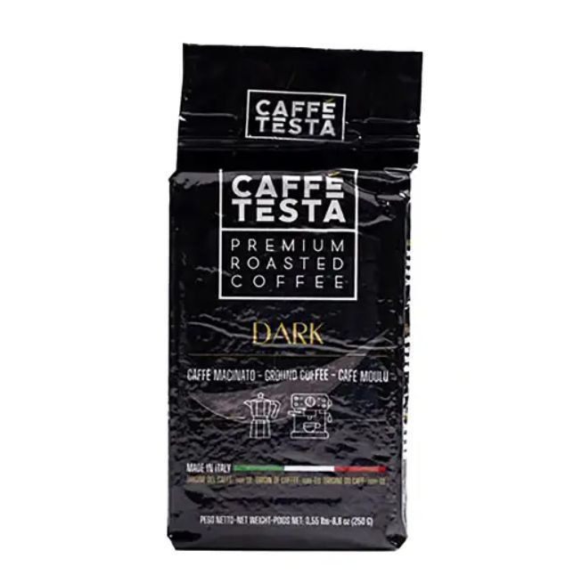 CAFFE' TESTA Кофе натуральный жареный молотый BLACK DARK, 250 гр. #1