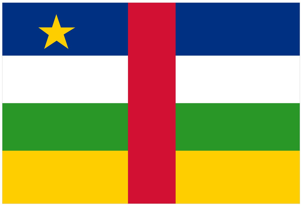 Флаг Центральноафриканской Республики 90х135 см #1