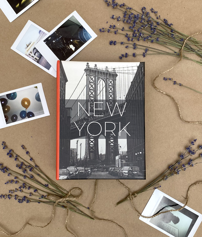 Фотоальбом на 100 фото 10х15 см с кармашками, "travel traces" Нью-Йорк  #1