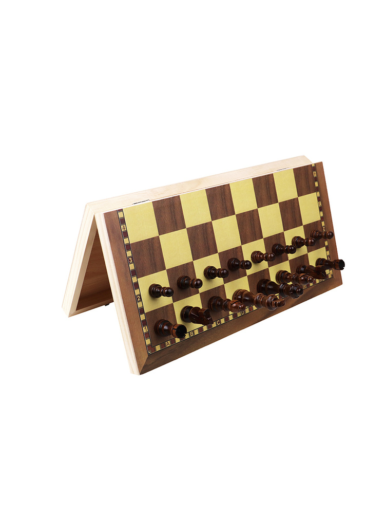 Шахматы магнитные из дерева поле 29см Подарок первокласснику  #1
