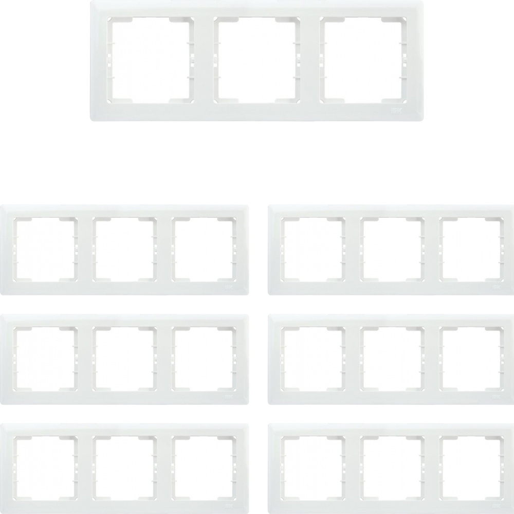 Рамка IEK Bolero трехместная горизонтальная белый (комплект из 6 шт.)  #1