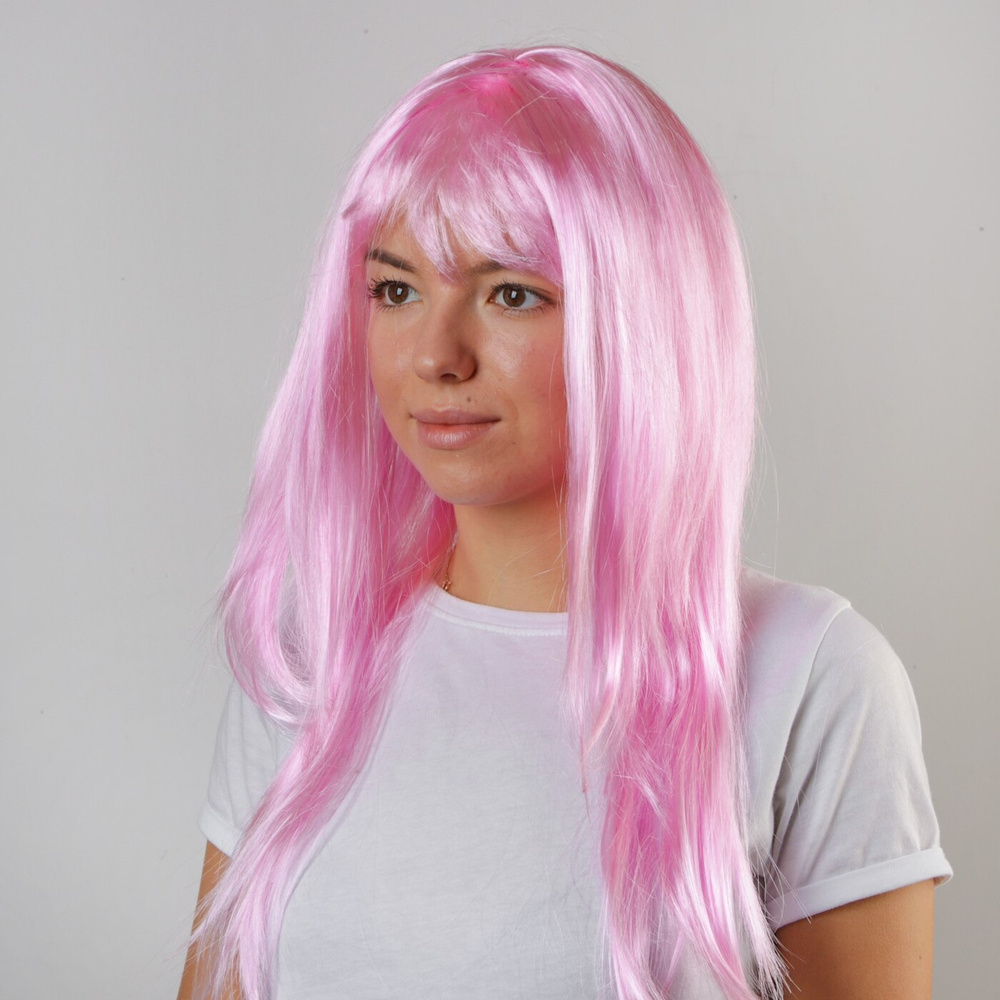 Карнавальный парик "Красотка", цвет светло-розовый #1