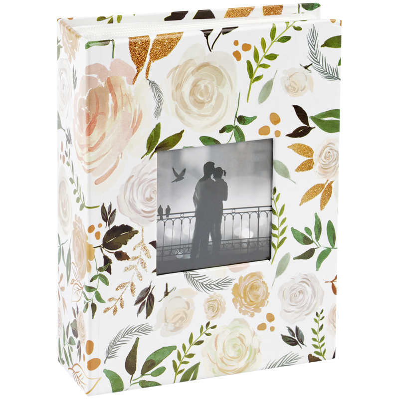 Фотоальбом на 100 фотографий 10х15см, листы с карманами, ArtSpace, White flowers  #1