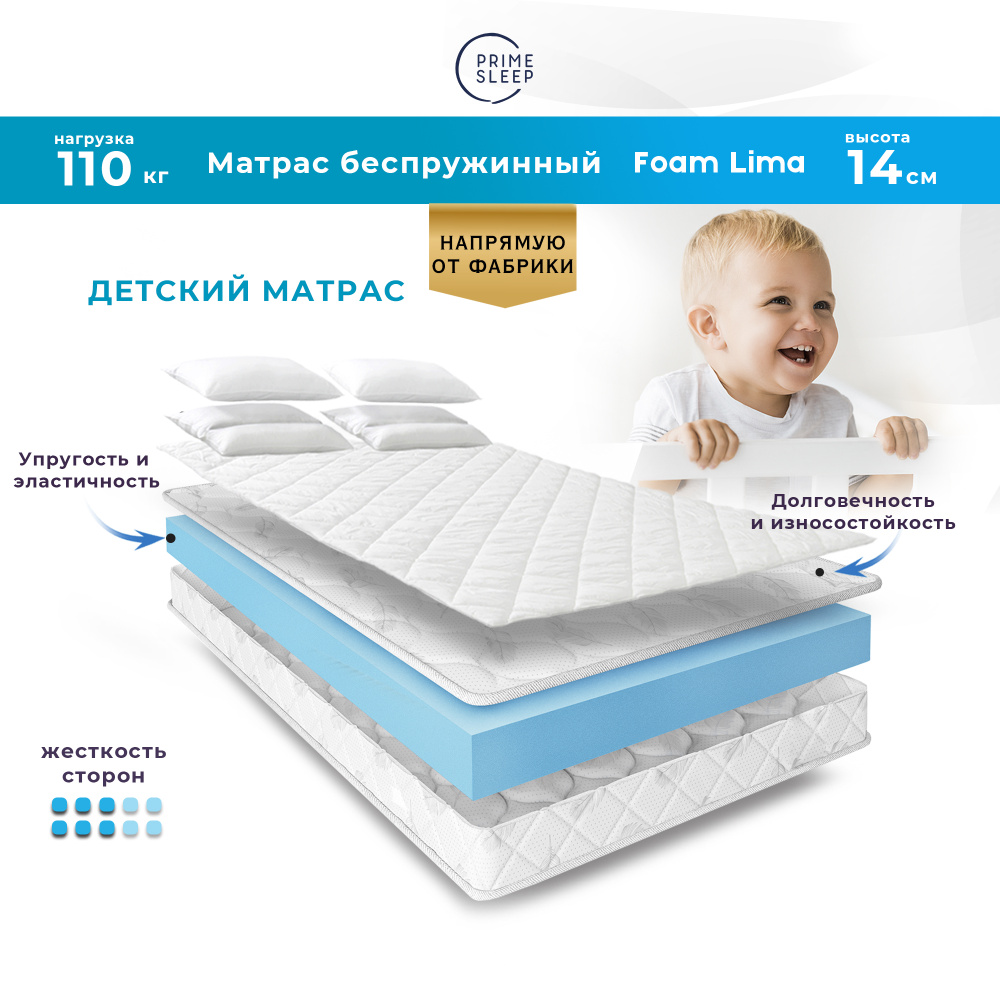 PRIME SLEEP Матрас Foam Lima, Беспружинный, 70х160 см #1