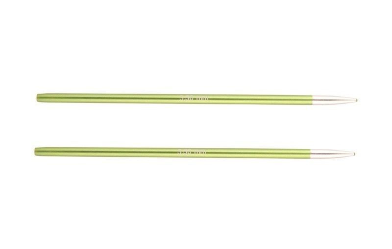 Спицы съемные "Zing" 3,5 мм для длины тросика 20 см, алюминий, хризолитовый (зеленый), 2 шт в упаковке, #1
