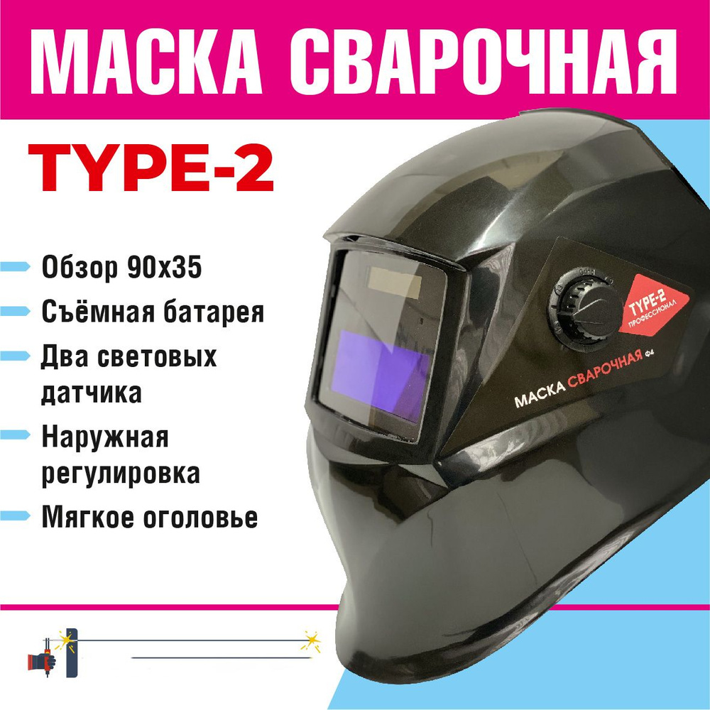 Сварочная маска хамелеон TYPE-2 Профессионал #1