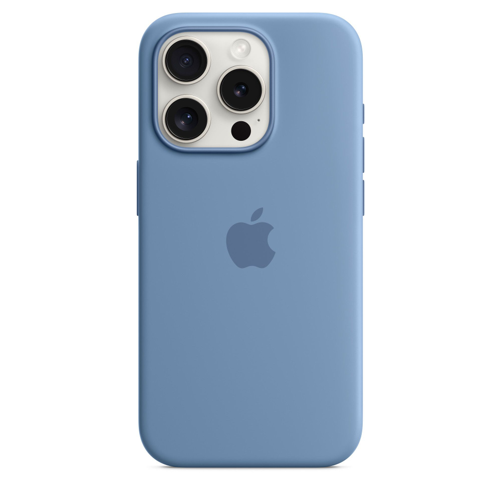Чехол MagSafe для IPhone 15 Pro силиконовый / Silicone case with MagSafe на Айфон 15 Pro / Winter Blue #1