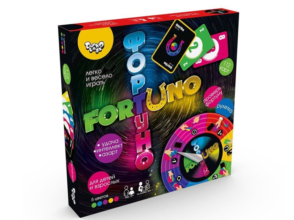 Настольная игра Danko Toys ФортУно, 112 карт и рулетка (UF-02-01) #1