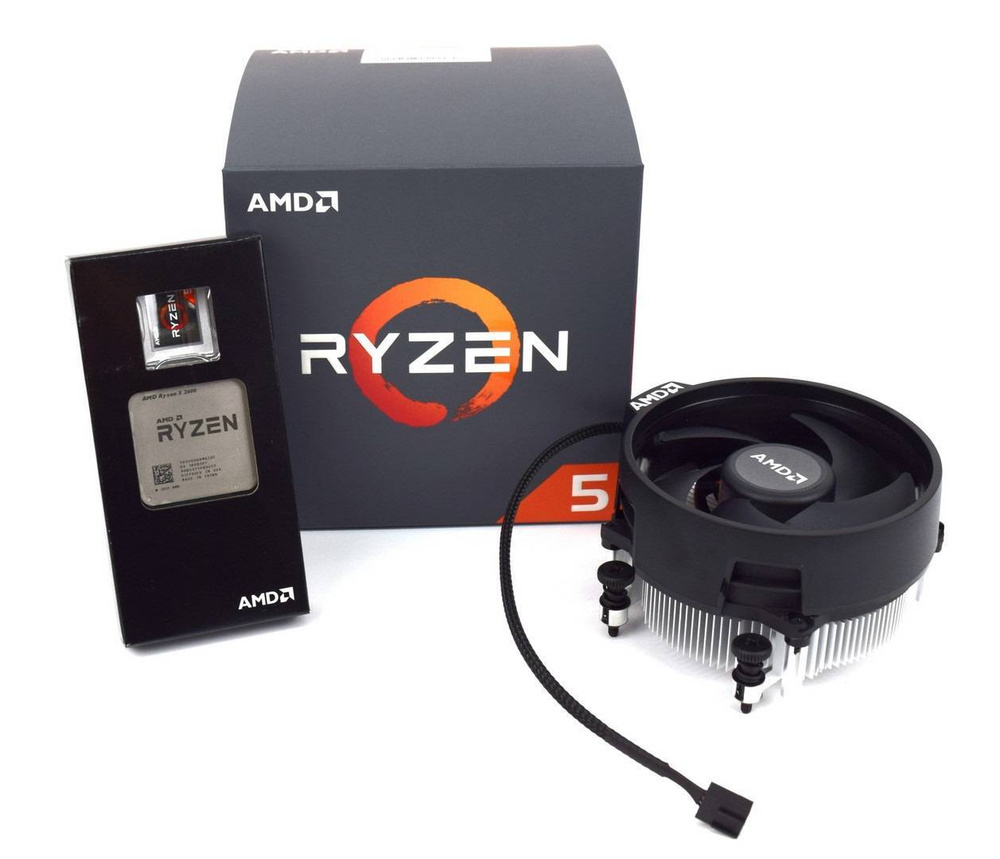 AMD Процессор Ryzen 5 2600 Pinnacle Ridge BOX (с кулером)