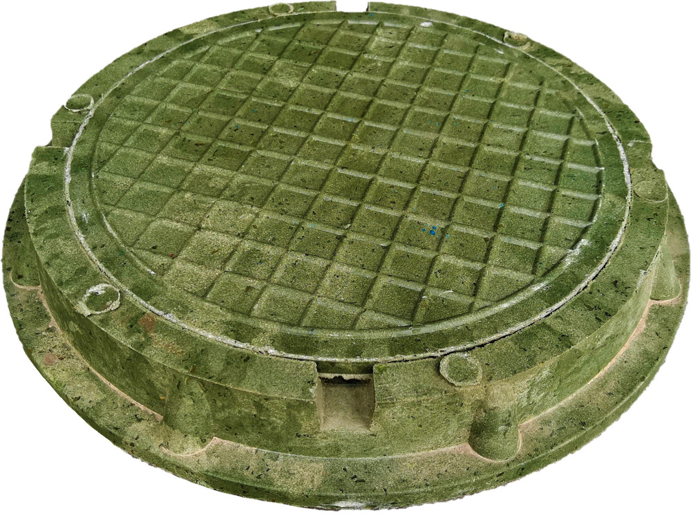 Люк канализационный круглый садовый d450 / h60 мм / 700 кг (зеленый)  #1
