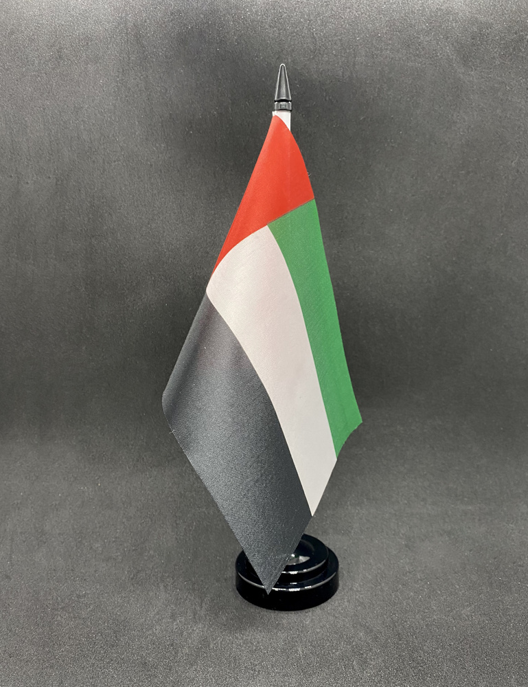 Арабские Эмираты. Настольный флаг на подставке, 30 см #1