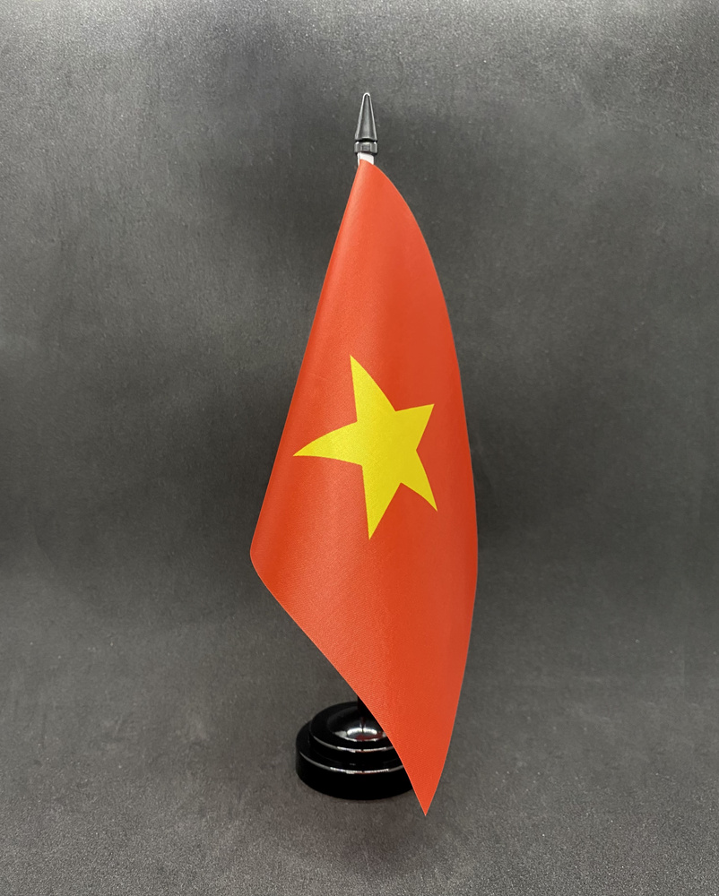 Вьетнам. Настольный флаг на подставке, 30 см #1