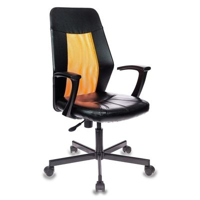 Кресло VB_EChair-225 PTW к/з черный, сетка оранжевая (TW38-3) #1