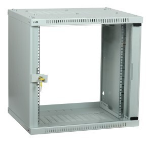 Шкаф коммутационный ITK Linea WE (LWE3-12U66-GF) настенный 12U 600x600мм пер.дв.стекл направл.под закл.гайки #1