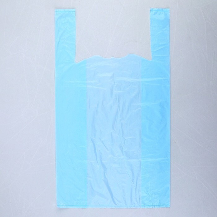 Артпласт Пакет "Голубой", полиэтиленовый, майка, 28 х 50 см, 12 мкм, 100 штук  #1