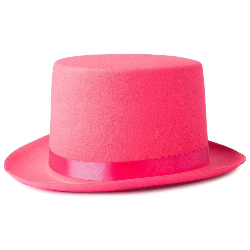 Шляпа Цилиндр, фетр, Ярко-розовый, 1 шт. #1