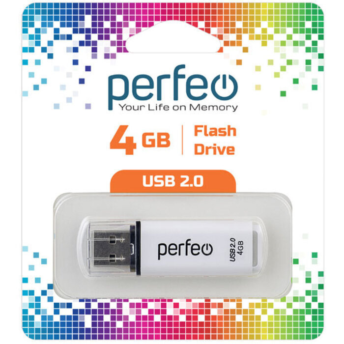 Perfeo USB-флеш-накопитель C13 4 ГБ, белый #1