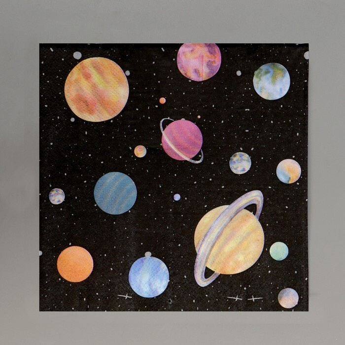 Бумажные салфетки "Космос", 20 шт, 33х33 см #1