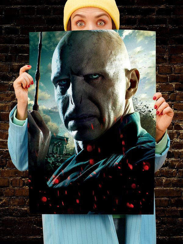 Постер интерьерный Волан Де Морт 2, 70х46 см. Матовый яркий. Гарри Поттер Harry Potter  #1