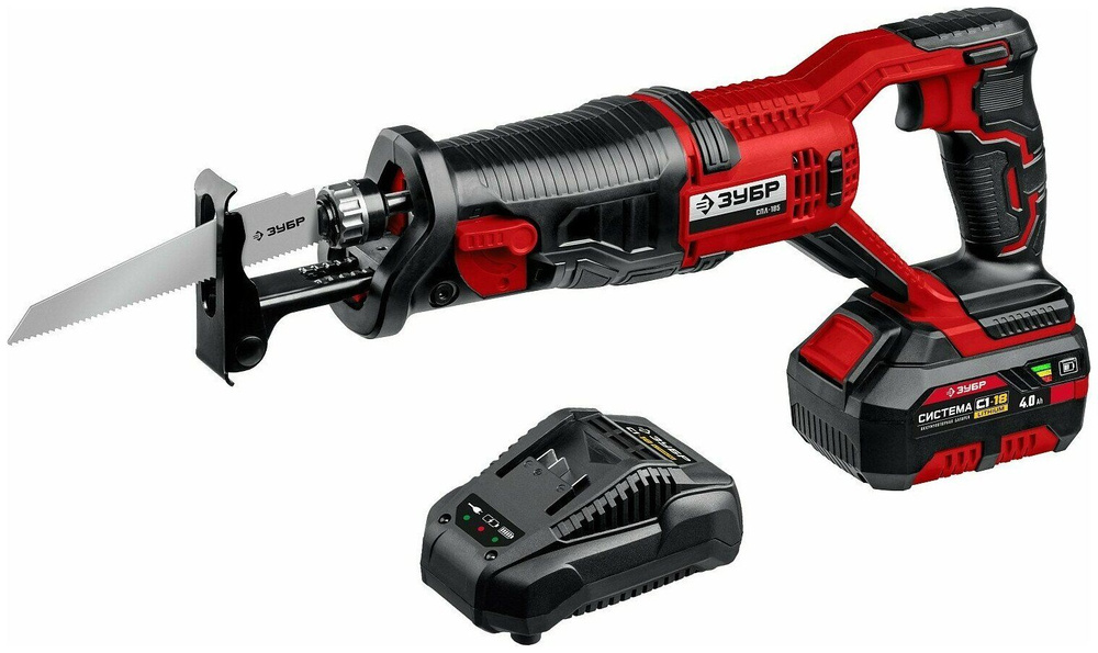 ЗУБР 18В, 1 АКБ (4Ач), в коробке, пила сабельная. СПЛ-185-41 по ...